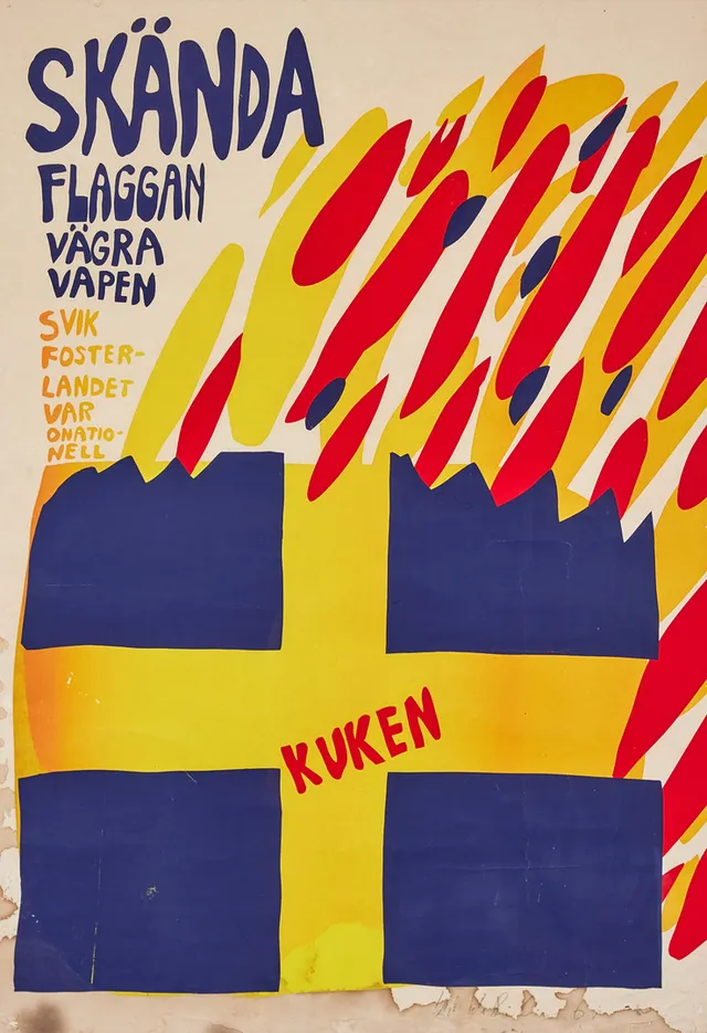 CARL JOHAN DE GEER (FÖDD 1938). "Skända flaggan".
