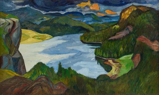 HELMER OSSLUND. "Höstkväll, Nordingrå".