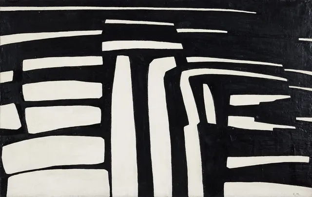 GERT MARCUS. Serre de la Madone, olja på pannå, 75 x 118 cm.
