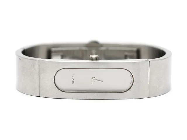 GUCCI, Ref nr. 2400 S, Boett nr. 0004846, damur, 14 x 40 mm, stål, quartz, mineralglas, integrerad länk (defekt), viklås (skadat), ca 2000, box (ej komplett).