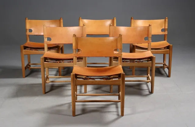 Børge Mogensen. ‘The Hunting Chair,’ six dining chairs, Model 3237 (6)