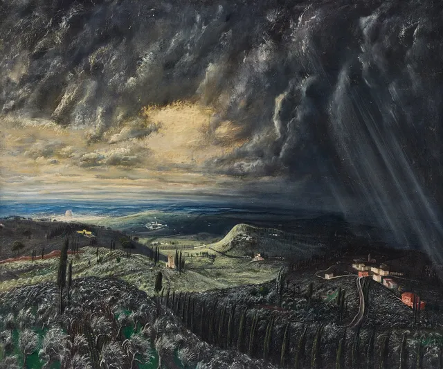 MARTIN ÅBERG (1888-1946). "Italienskt fantasilandskap II".