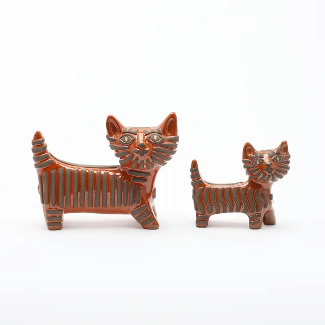 DOROTHY CLOUGH (1930-2023). Figuriner, 2 stycken, glaserad keramik, Uppsala-Ekeby.
