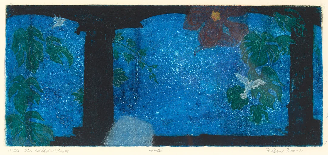 Finne, Ferdinand — "Liten middelhavsterasse" 1993 — Kunst/Grafikk — Blomqvist