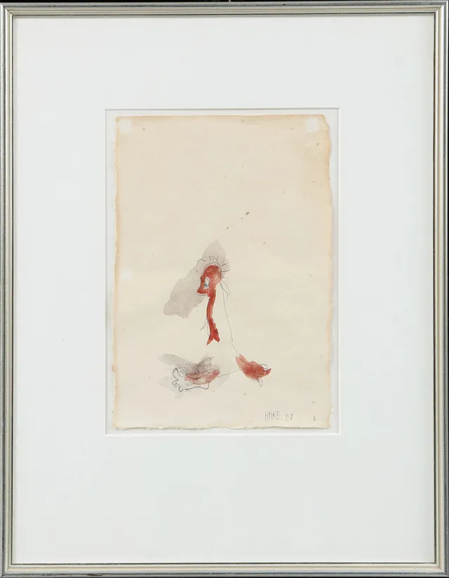 CLAES HAKE. Figurkomposition, blandteknik, signerad och daterad 00.