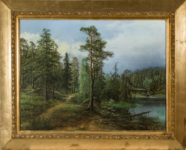 Nordlien, Olaf — Furu ved skogsvann, 1891