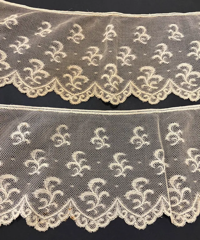 Lace border, probably from Brussels, 19th Century.