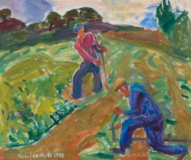 Holbø, Halvdan — Gårdsarbeid, 1948