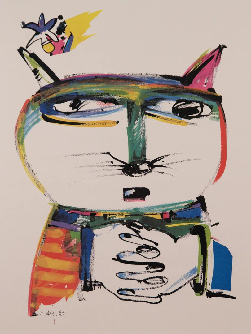 ALT, OTMAR. - "Der Kater", Farboffsetdruck. — Engravings & Prints — Auktionshaus Blank