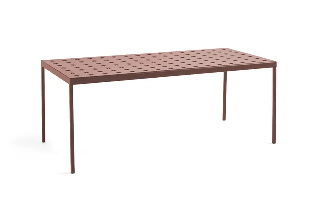 Ronan & Erwan Bouroullec for HAY. Garden table, model Balcony, L 190 cm (Iron Red)