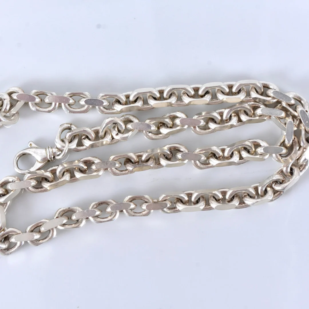 HALSKEDJA, ankar, sterlingsilver. — Necklace — Halmstads Auktionskammare