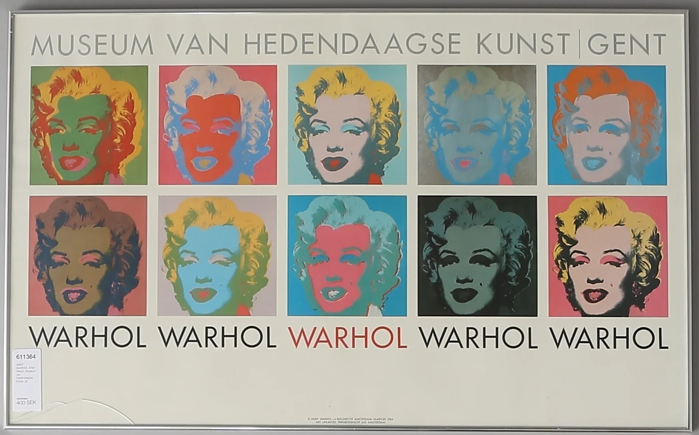 ANDY WARHOL. EFTER. Affisch, Museum van Hedendaagse Kunst. — Engravings & Prints — Växjö Auktionskammare