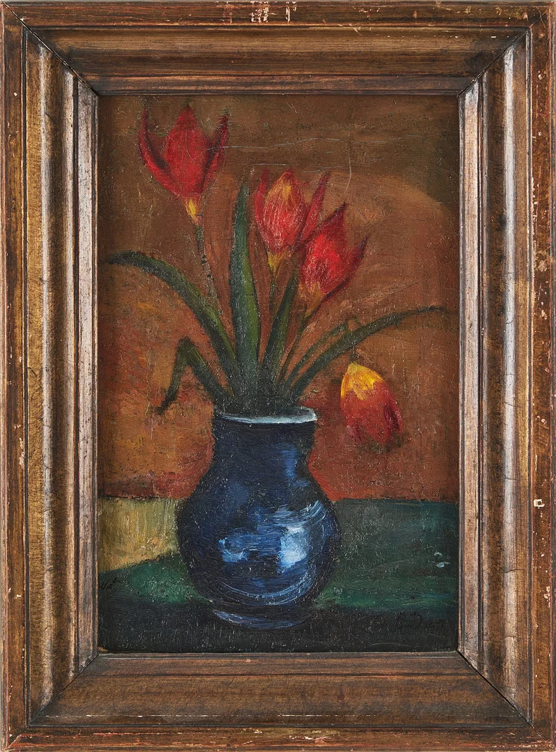 ERIC DETTHOW (1888-1952). "Blommor", olja på duk. — Paintings — Stockholms Auktionsverk Magasin 5