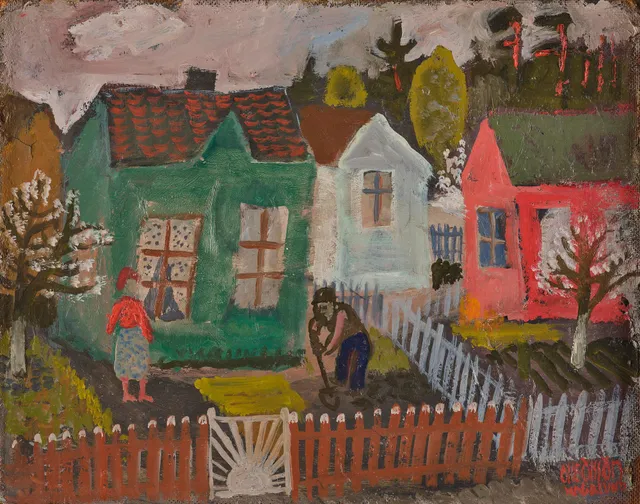 Olle Olsson-Hagalund, Trädgårdssysslor.