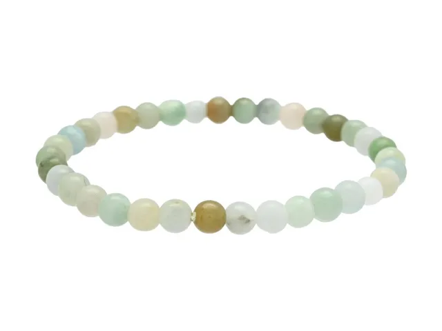 ARMBAND, kulor av jade, behandlad, ca 5,0 mm, elastisk tråd, vikt 8,5 g.