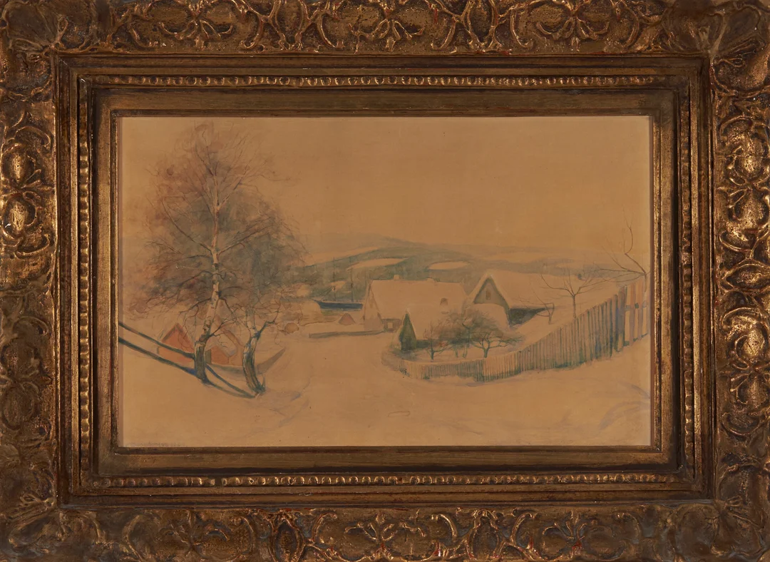 Dørnberger, Karl — Vinterlandskap, 1904 — Kunst/Øvrig billedkunst — Blomqvist