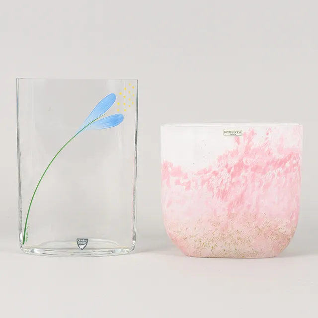 VASER 2 stycken, glas.