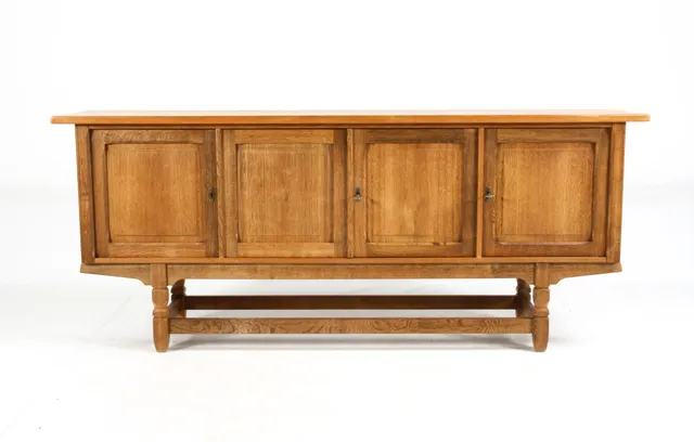 Danish furniture manufacturer, low sideboard, oak