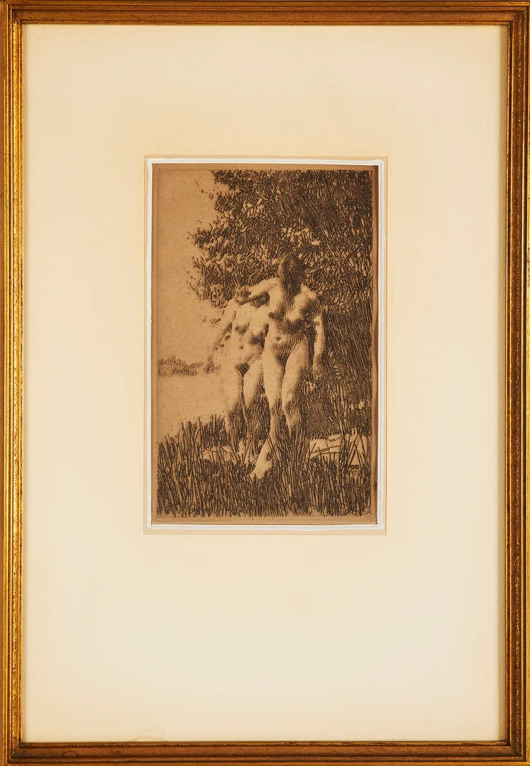 ANDERS ZORN. "Al", 1917, etsning. — Engravings & Prints — Stockholms Auktionsverk Sickla