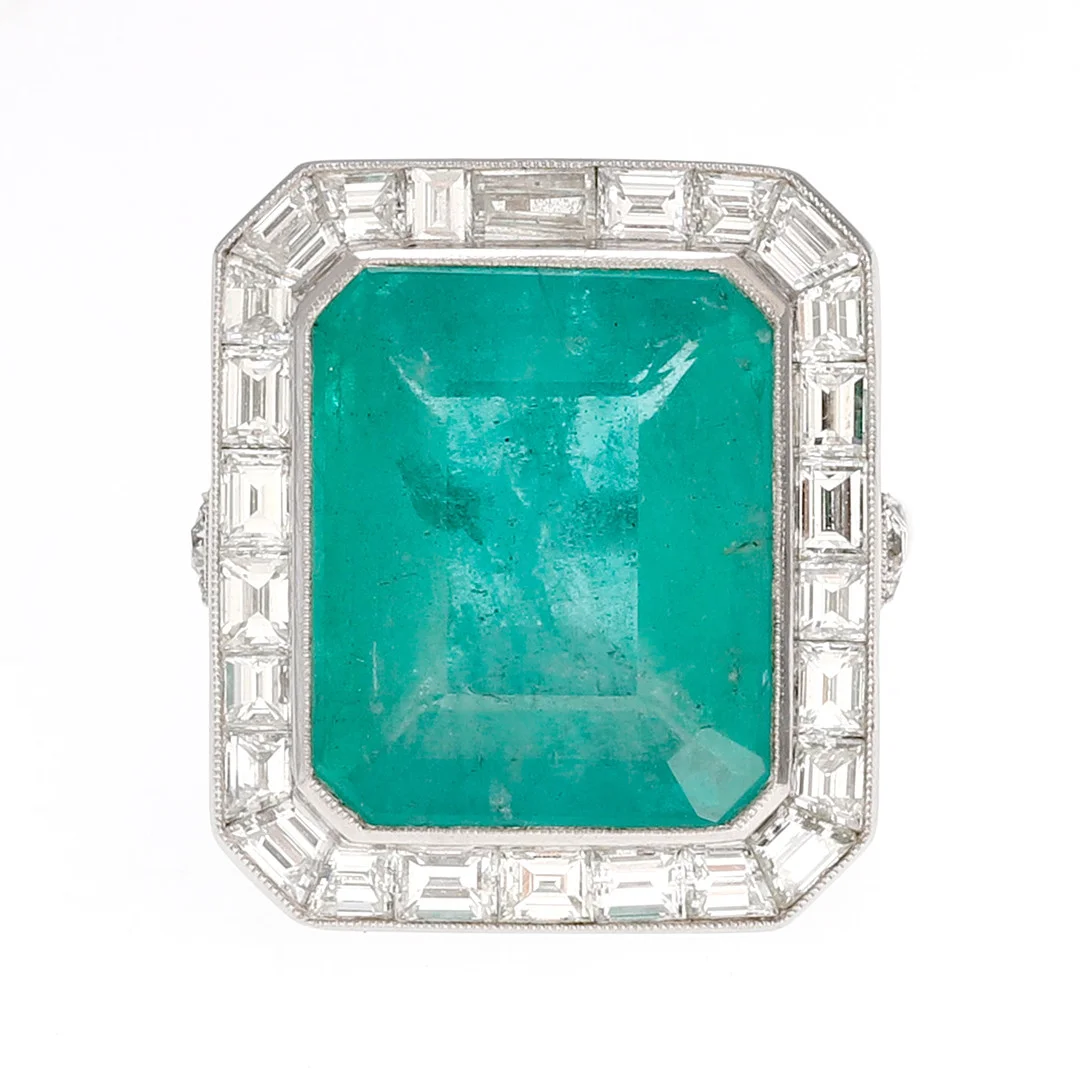 Art Deco emerald and diamonds ring, circa 1925. — Rings — Balclis