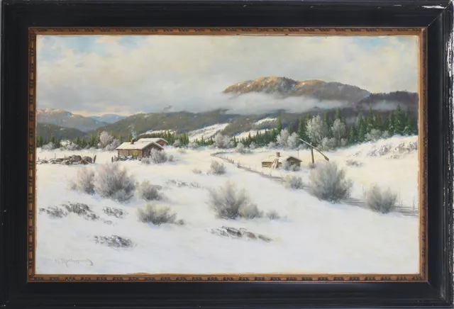 Aschenbach, Ernst — "Vinterlandskap fra Hadeland" 1922
