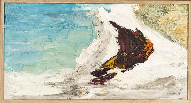 JOHN THORGREN. Olja på duk, "Gotländsk strand", Signerad och daterad 1964.