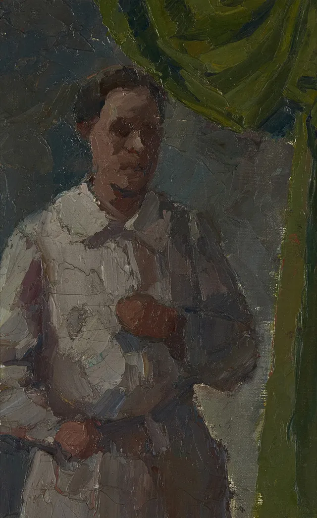 GUSTAF ARNOLDS (1881-1969), ”Självporträtt” , olja, på pannå.
