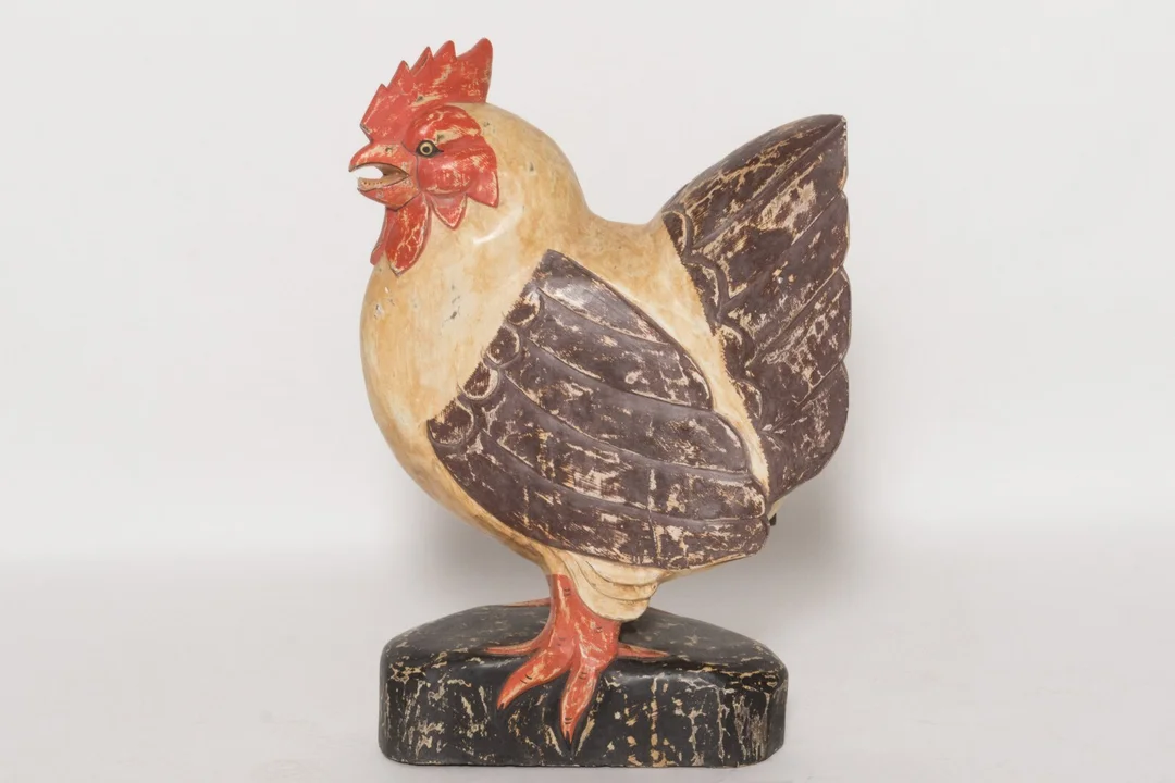 Unknown artist. Hen, painted wood, — Paintings and sculptures/Sculptures — Lauritz
