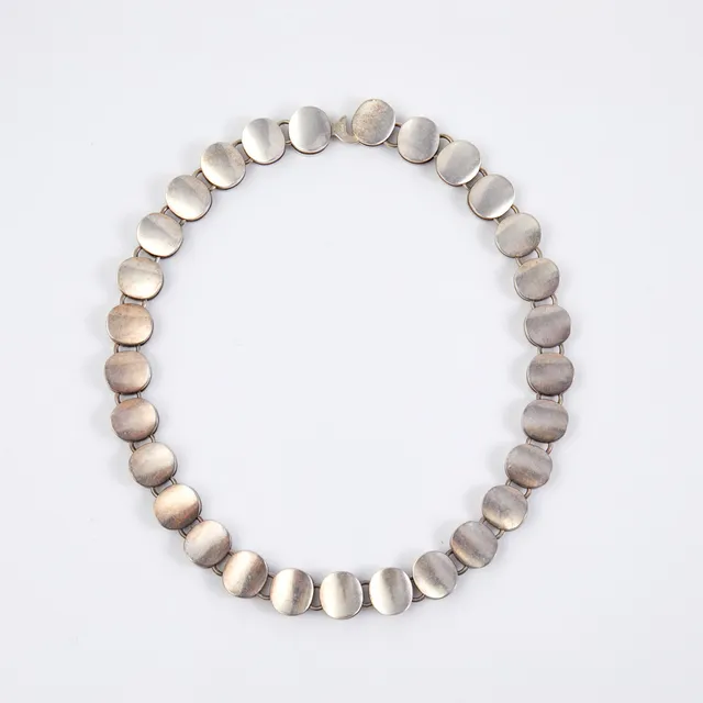 NANNA DITZEL. Collier, Silver, modell 124, för Georg Jensen, 1900-talets mitt.