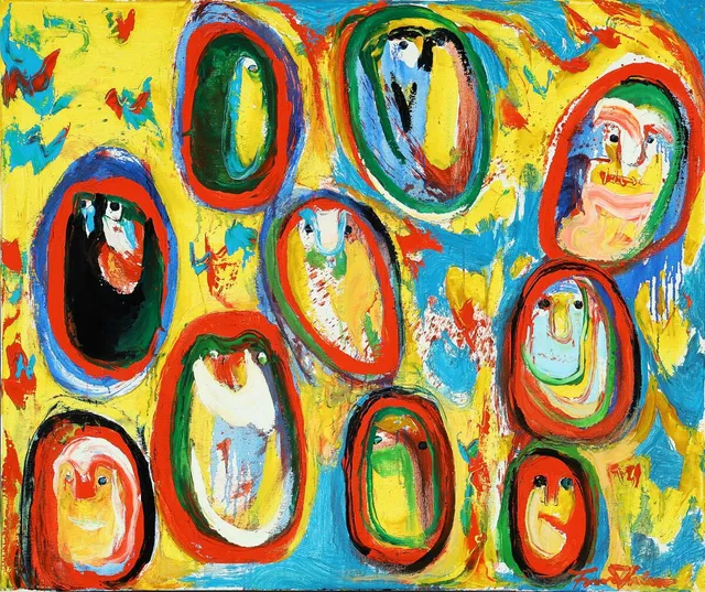 Untitled. Signed Finn Pedersen. Oil on canvas. 81×100 cm.