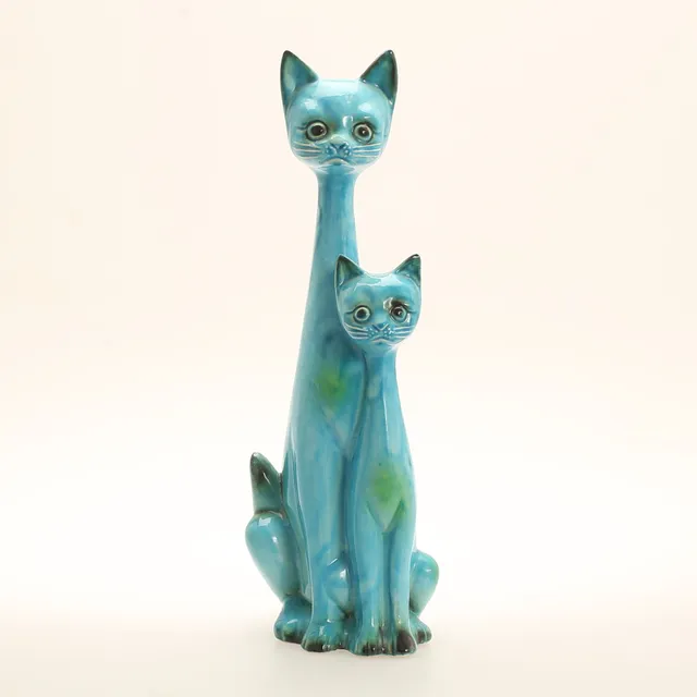 FIGURIN, keramik,"Katter", Jema Holland" 1900-tal.