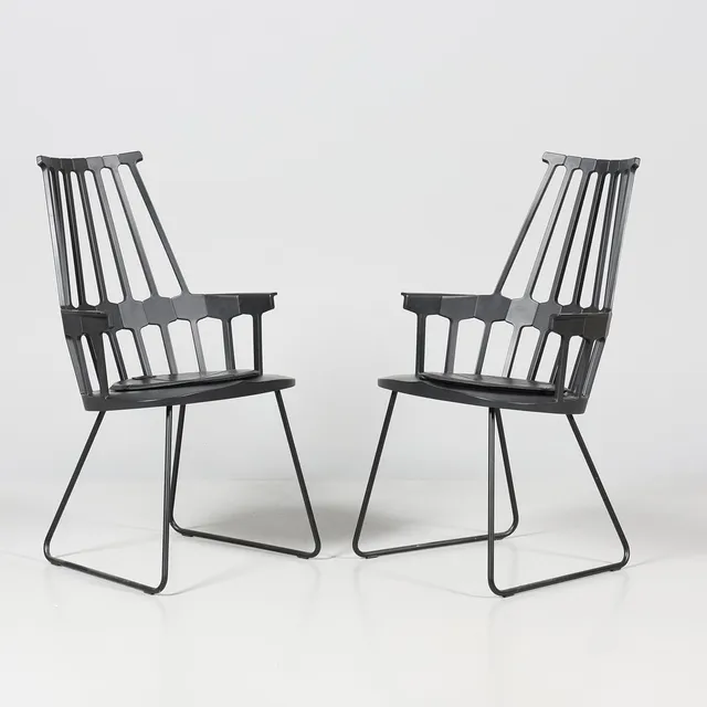 PATRICIA URQUIOLA. KARMSTOLAR, 1 par, "Comback", Kartell.