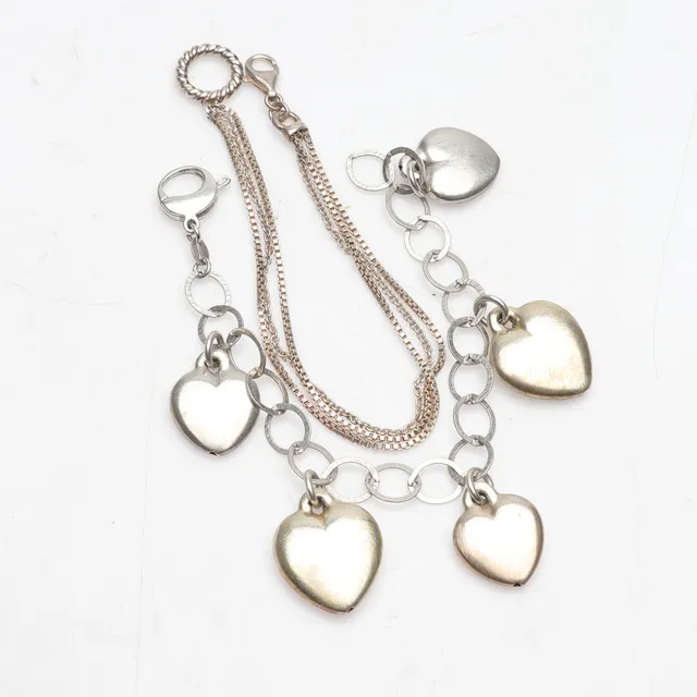 ARMBAND, 2 st, silver, 2000-tal.
