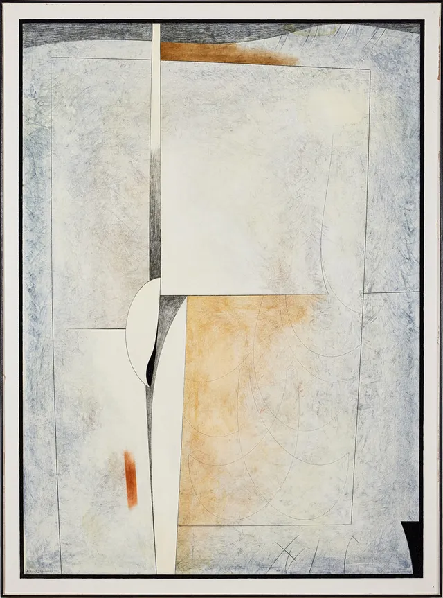 ALBERT JOHANSSON. "I förvandling 1", olja på pannå, 122 x 91 cm.
