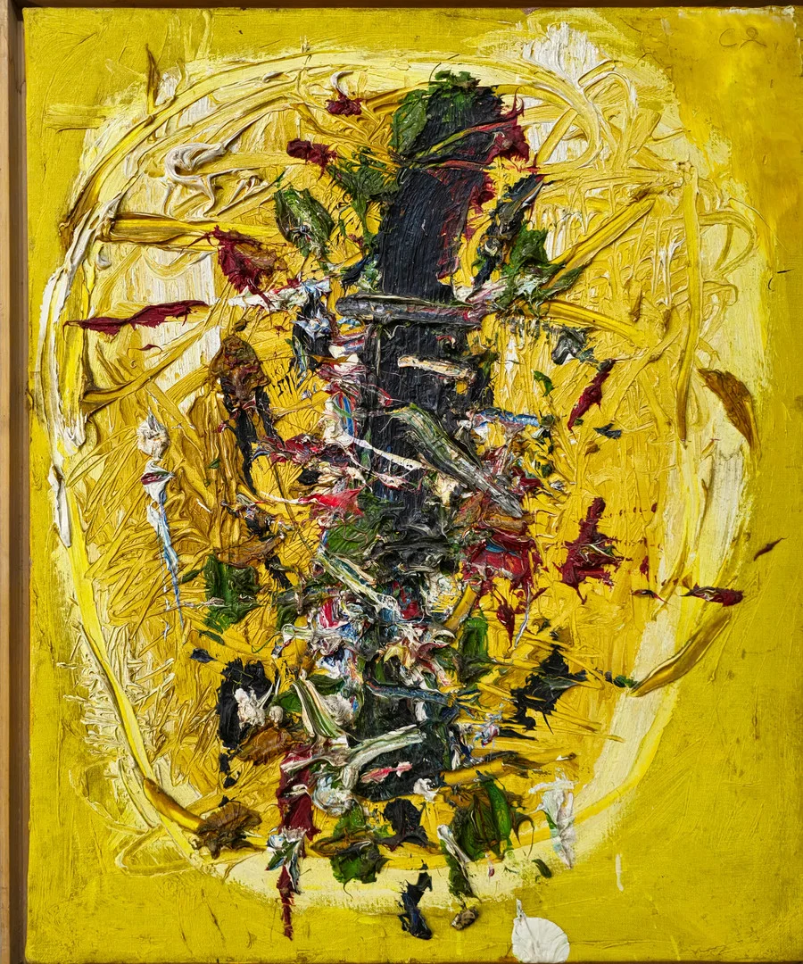 JOAN CRUSPINERA. ABSTRACCIÓN EN AMARILLO. ÓLEO SOBRE LIENZO. — Paintings — Barcelona Auctions