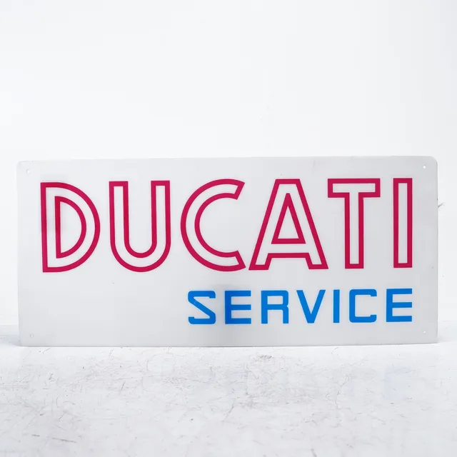 DUCATI SERVICE, skylt, 1900-talets andra hälft.