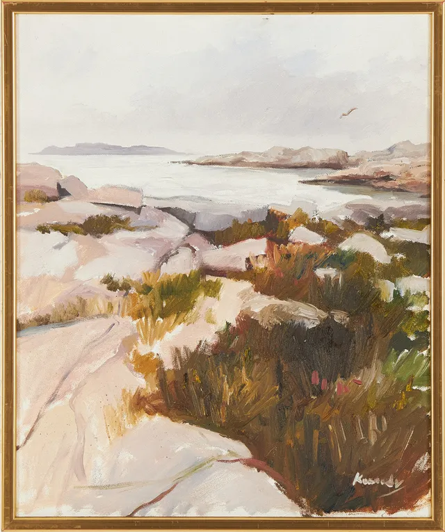 PETER KENNEDY (FÖDD 1955). "Fiskebäckskil 1993", olja på duk.
