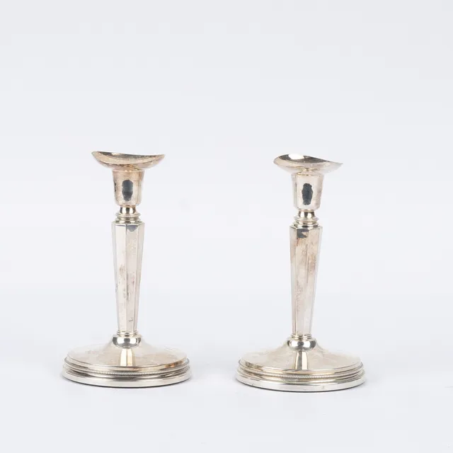 LJUSSTAKAR 1 par, silver, MGAB, Uppsala, 1960.