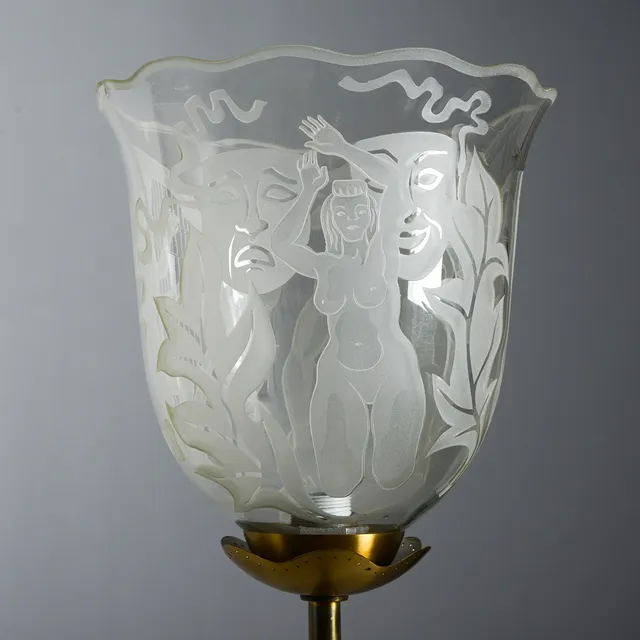 BO NOTINI. Golvlampa, Swedish Modern, Glössner & Co, 1940-tal.