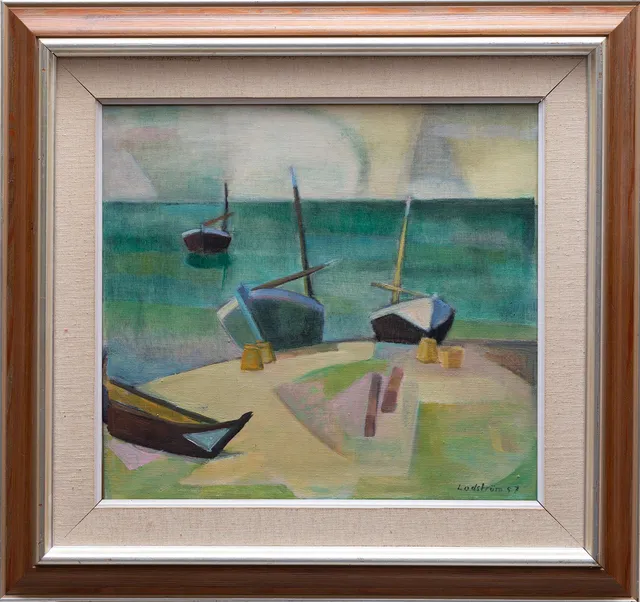 GEORG LODSTRÖM. OLJA på duk, signerad, 1957.