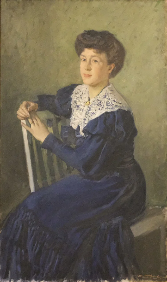 GUNNAR WEINBERG. KVINNOPORTRÄTT, OLJA PÅ DUK. — Paintings — Björnssons Auktionskammare