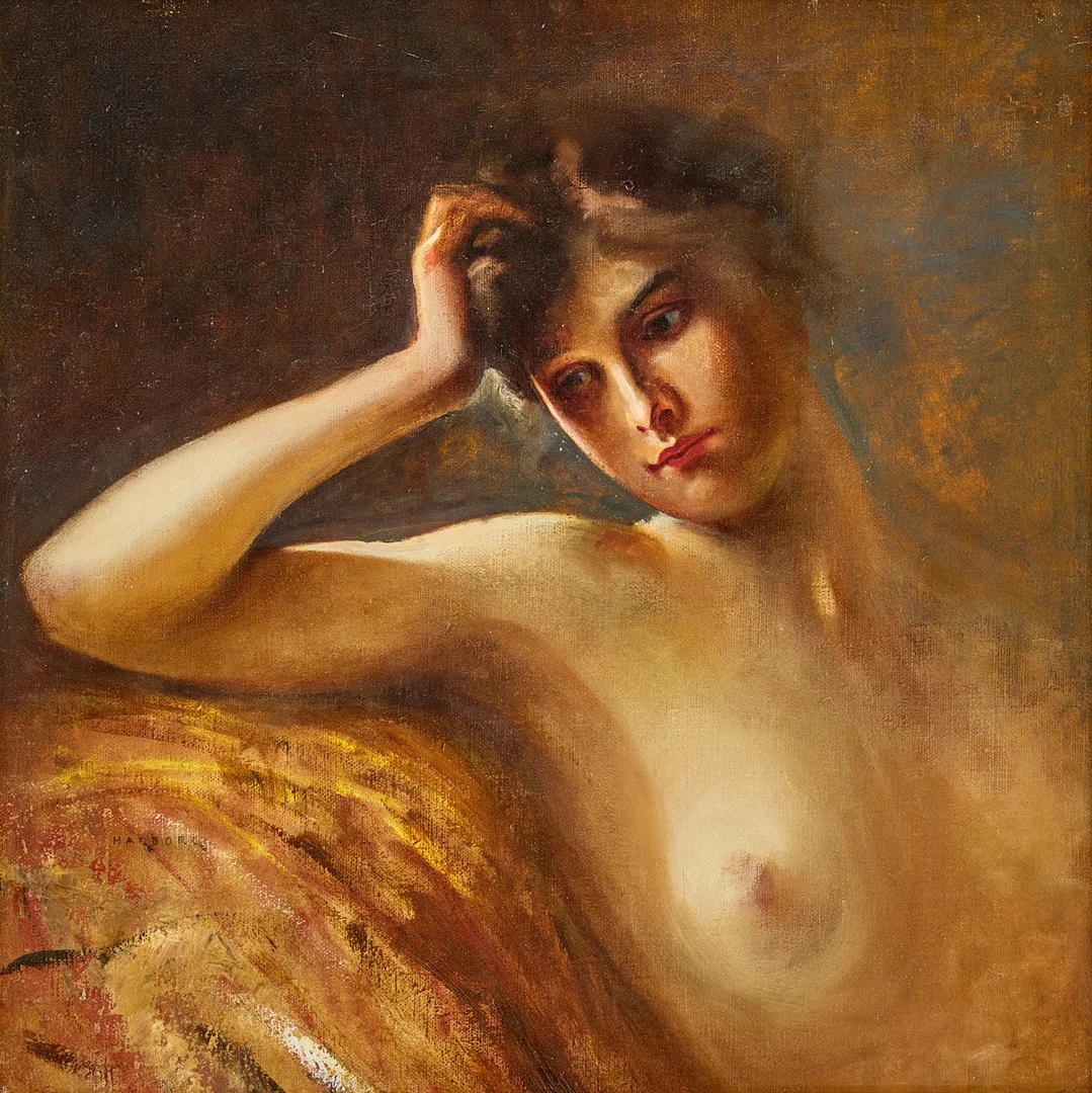 AUGUST HAGBORG. Kvinnostudie. — Paintings — Stockholms Auktionsverk Fine Art