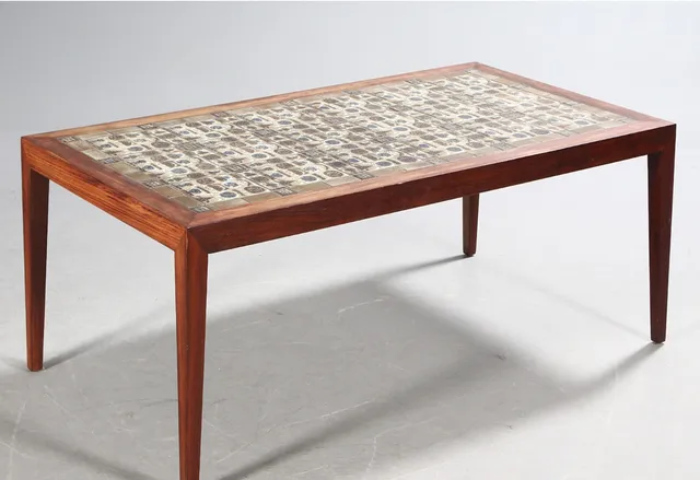 Severin Hansen for Haslev Møbelsnedkeri. Sofabord af palisander, 1960'erne