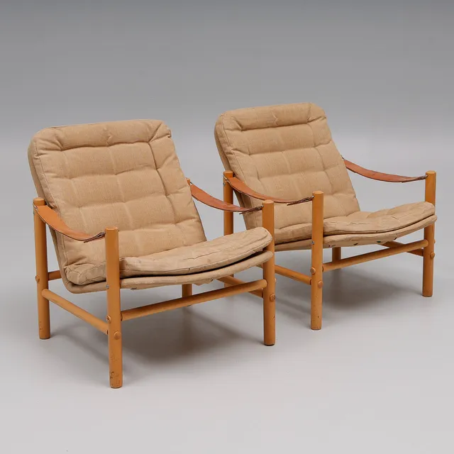 BROR BOIJE. Fåtöljer, 2 st, "Junker", DUX, 1975.