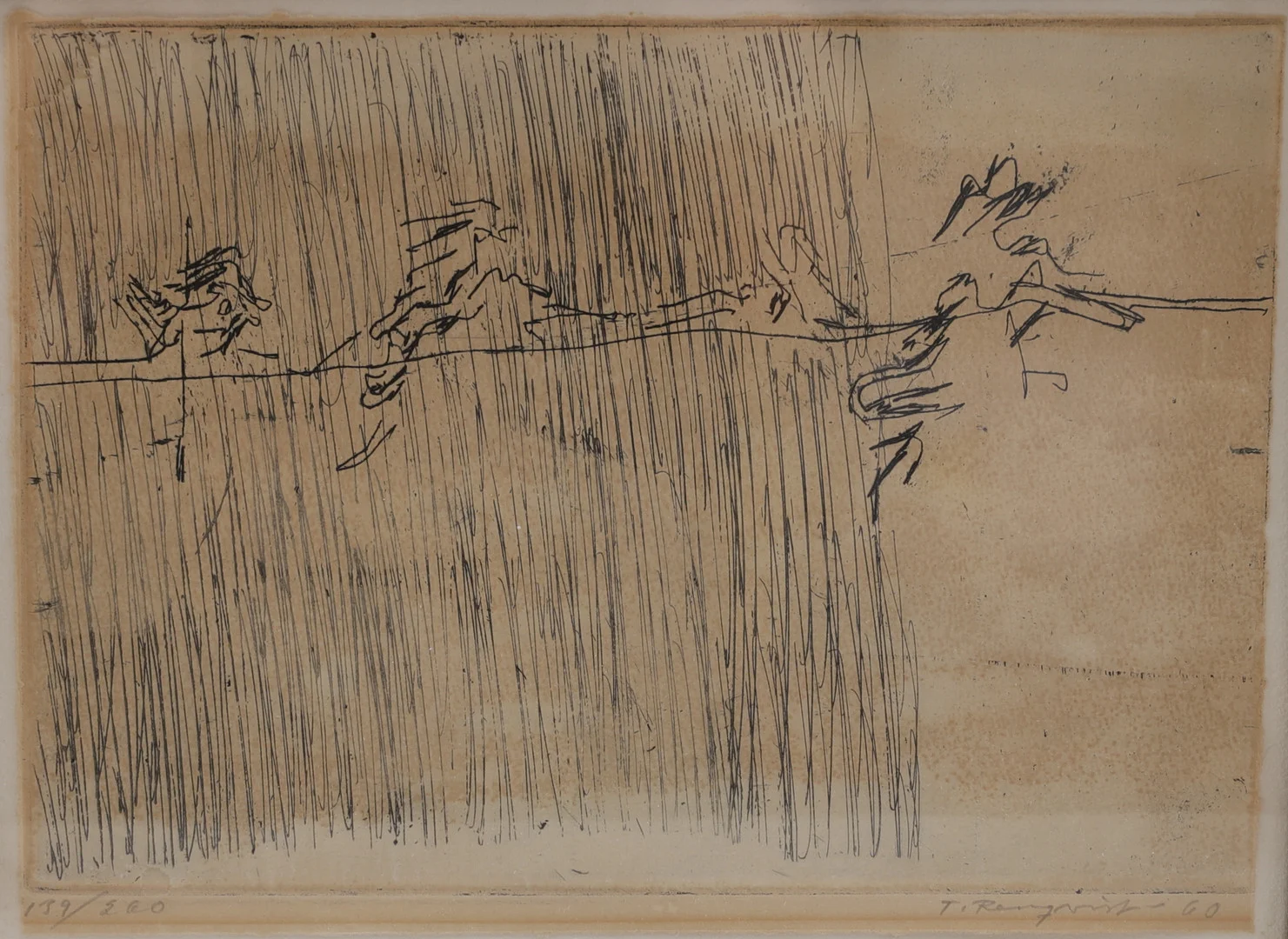 TORSTEN RENQVIST. Etsning, signerad, daterad - 60, numrerad 139/260. — Engravings & Prints — Växjö Auktionskammare