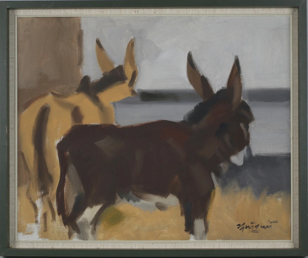 IVAR HJERTQVIST. Åsnor, olja på duk, signerad. — Paintings — Stadsauktion Sundsvall