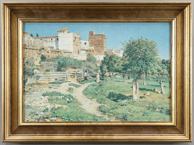 CHRISTIAN SKREDSVIG. Reproduktion, Master Art, Apelsinlund i Sevilla, numrerad 764.