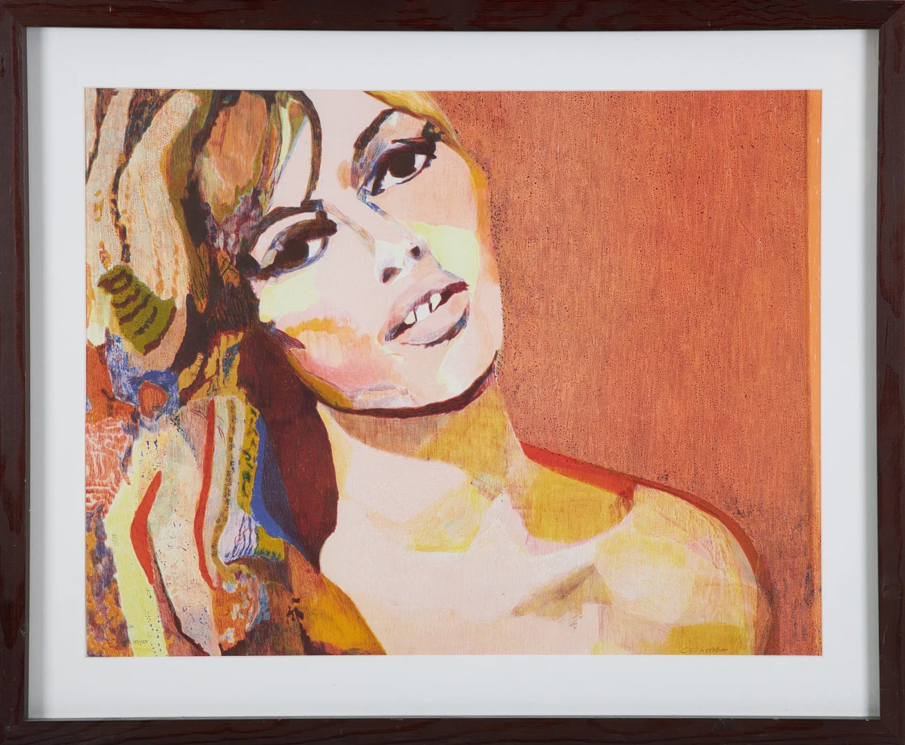 CECILIA SIKSTRÖM. "Brigitte Bardot", färglitografi, signerad och numrerad C Sikström 187/450. — Engravings & Prints — Stockholms Auktionsverk Sickla
