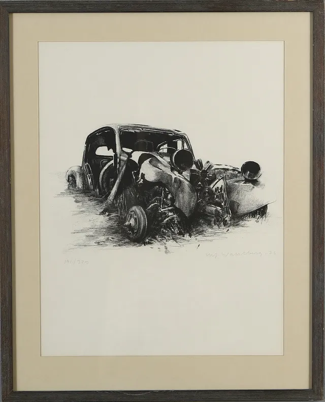 ULF WAHLBERG. Litografi, signerad, numrerad 191/320 och daterad 76.