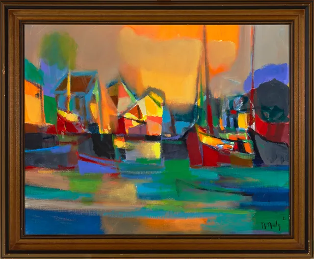 Mouly, Marcel — "Le Port cubiste"1988